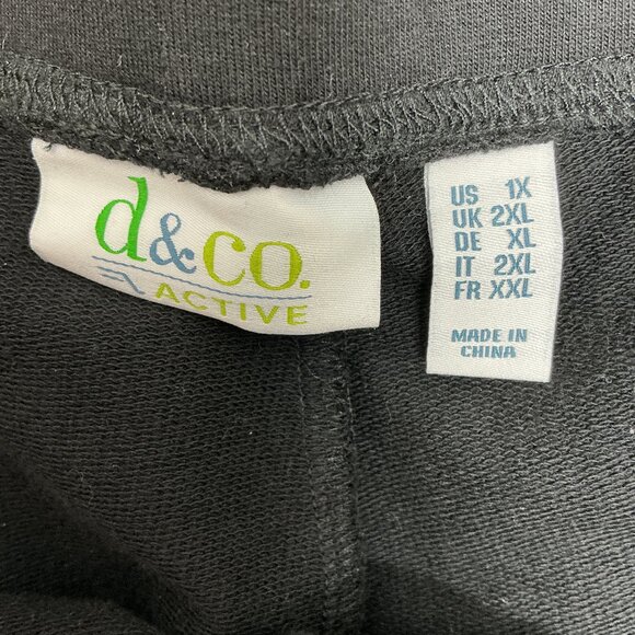 1X PANTS D&CO. BLACK SNAPS AT BOTTOM QVC CLOTHES-💕OFFERS & BUNDLES - Picture 2 of 9